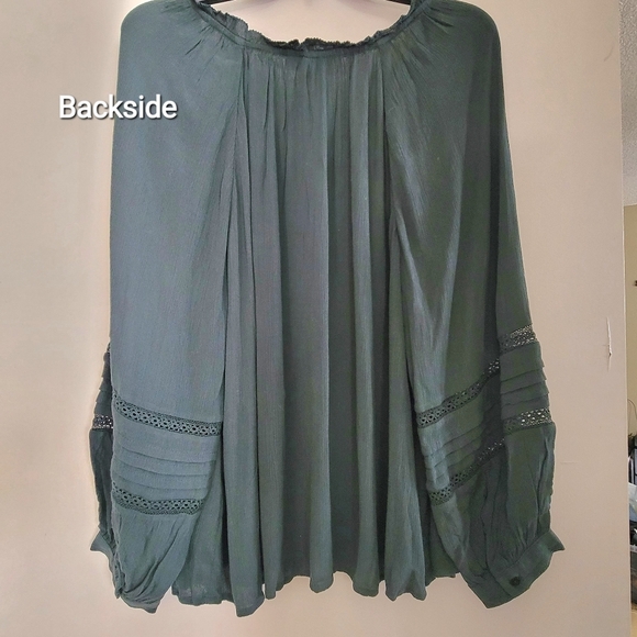 Knox Rose Womens Long Balloon Sleeves, Size XXL, Hunter Green * NEW* - Picture 2 of 8